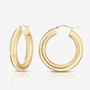 Ring Concierge 14k Solid Gold 5MM Tube Hoops